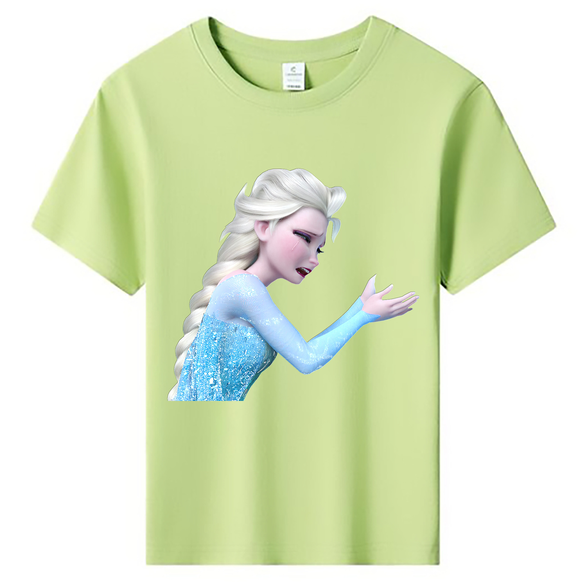 （画像用） アナと雪の女王 アンナ エルサ Frozen Anna Elsa 綿100％キッズTシャツ（フロントプリント）